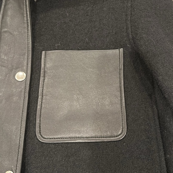 Club Monaco Cropped Leather Jacket - Picture 11 of 13